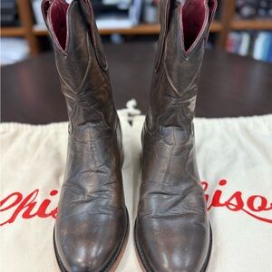 Men's Western Leather Boots in Rich Brown